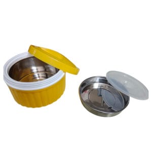 KRUNCHEE INSULATED TIFFIN MEDIUM 2 COMPARTMENTS- 455 ml- STEEL DIBBI